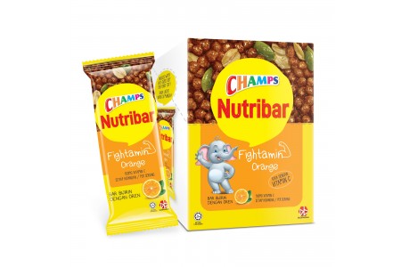 CHAMPS NUTRIBAR FIGHTAMIN ORANGE 6X25G 